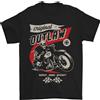 Gildan T-Shirt Originale Outlaw Moto Biker Uomo 100% Cotone