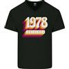 N/A T-Shirt In Cotone V-A 48° Compleanno Retro Originale 1978 Per Uomini