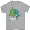 Gil dan Divertente T-Rex Albero Di Natale Dinosauro Maglietta Uomo 100% Cotone