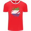 Fruit of the Loom T-Shirt Ringer Da Calcio Per Uomini Con Bandiera Del Sierra Leone Leoniana FotL