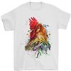 Gil dan Un Pollo Acquarello T-Shirt 100% Cotone Di