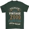 Gildan T-Shirt Uomo Vintage Premium 26° Compleanno 2000 100% Cotone