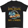 Gil dan Libro Dragon Divertente Booklover Lettore Worm T-Shirt 100% Cotone