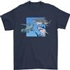 Gildan T-Shirt Da Uomo Tre Squali 100% Cotone