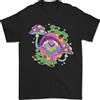 Gildan Maglietta Da Uomo Trippy Magic Mushroom Eye LSD Festival 100% Cotone