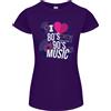 Gildan Amo La Musica Pop Rock Acid House Degli Anni '80 E '90 T-Shirt Taglia Petite