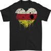 Gildan Maglietta Da Calcio Per Uomini Love Flag North Ossetia 100% Cotone