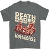 Gildan Death Races Flat Track Motorcycle Biker Maglietta Uomo 100% Cotone
