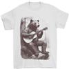 Gildan Un Fresco Orso Giocare The Acustiche Chitarra T-Shirt 100% Cotone