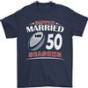 Gil dan 50 Anno Matrimonio Anniversario 50th Rugby T-Shirt 100% Cotone