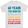 Gildan T-Shirt Per Uomo 60 Anni 100% Cotone