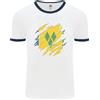 Fruit of the Loom T-Shirt Ringer Uomo Bandiera Di Saint Vincent E Grenadine