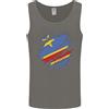 Gildan T-Shirt Senza Maniche Del Giorno Congolese Con Bandiera Del DR CONGO