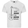 Gildan Chitarra When Parole Fallire Musica Parla Uomo Cotone Leggero T-Shirt