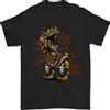Gildan T-Shirt Steampunk T-Rex Dinosaur Per Uomo 100% Cotone