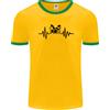 Fruit of the Loom Maglietta Ringer Uomo Drum Kit Pulse ECG Batterista