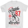 Gil dan Maglietta Da Uomo Baseball Champion 100% Cotone