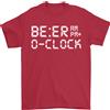 Gildan Beer O'Clock Maglietta Divertente Uomini Alcolico 100% Cotone