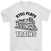 Gil dan Still Plays Con Treni Assistente Foratura T-Shirt 100% Cotone
