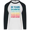 Fruit of the Loom T-Shirt Da Baseball A Maniche Lunghe Per Il 20° Compleanno Di 20 Anni