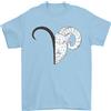 Gil dan T-Shirt Uomo Con Testa Di Capra Ariete 100% Cotone