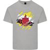 Gildan Torn Brunei Bandiera Del Brunei Giorno Calcio Uomo Cotone Leggero T-Shirt
