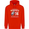 lovetshirts Felpa Da Uomo In Cotone All'80% Per Il 14° Anniversario Di Matrimonio Rugby