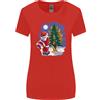 Gildan Babbo Natale Pipì su Una Albero Divertente Donna più Ampia Taglio T-Shirt