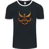 Fruit of the Loom Maglietta Ringer Uomo Evil Mask Black Magic Devil Worship Ouija Skull
