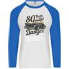 Fruit of the Loom T-Shirt Da Baseball L/S Per Uomo Del 80° Compleanno Di 80 Anni