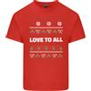 Gildan T-Shirt Leggera In Cotone Hippy Per Uomini Natale Amore A Tutti Pace Xmas