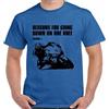 Biker T-Shirt Uomo Divertente Motocicletta Reasons Per Uscire Giù su Un Knee