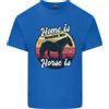 Gildan Home Is Where My Horse Is Divertente Equestre Uomo Cotone Leggero T-Shirt