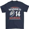 Gildan T-Shirt Da Uomo Rugby Per Il 14° Anniversario Di Matrimonio 100% Cotone