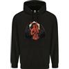 Gildan Felpa Con Cappuccio Uomo Devil Woman Guitar Death Heavy Metal Rock 80% Cotone