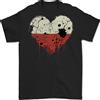 Gildan T-Shirt Uomo 100% Cotone Bandiera Polacca Amore Calcio Giorno Polonia