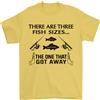 Gil dan T-Shirt Divertente Per Pescatori Con Tre Taglie Di Pesci 100% Cotone