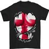 Gil dan Palestra st Georges Croce Inglese Bandiera Addominali T-Shirt 100% Cotone