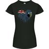 Gildan T-Shirt Donna Taglio Petite Love Flag Montserrat Calcio