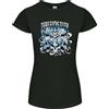 Gildan Zero Fooks Given Teschi Biker Moto T-Shirt Donna Taglio Petite