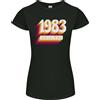 Gildan T-Shirt Originale Anni '80 Donna Taglia Piccola 43° Compleanno