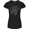 Gildan Un Tribale Dragon Stile Tatuaggio Donna Minuta Taglio T-Shirt
