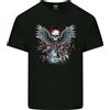 Gildan Chitarra & Teschio Heavy Metal Rock Musica Ali Uomo Cotone Leggero T-Shirt