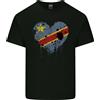 Gildan Love Dr Congo Bandiera Congolese Giorno Calcio T-Shirt Ragazzi Ragazze