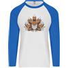 Fruit of the Loom Un Trippy Fox Con Sette Code Uomo L/S Baseball T-Shirt