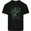 Gildan T-Shirt In Cotone Leggero Per Uomo Con Teschio E Throne Heavy Metal Rock Music