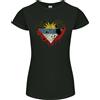Gildan Love Antigua E Barbuda Flag Day Calcio T-Shirt Donna Taglio Petite