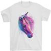 Gil dan T-Shirt Uomo Acquerello Cavallo 100% Cotone