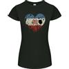 Gildan Love Flag Mari El Calcio T-Shirt Donna Taglio Petite