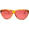 BELLA occhiali da sole donna plastica made italy marrone lente rosa maculato vintage